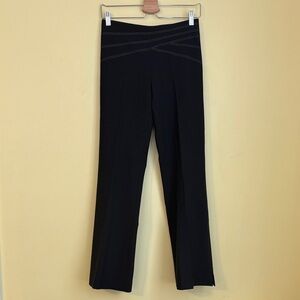 BCBG Max Azria | Black Tailored Contrast Stitching Dress Career Workwear Pants 0